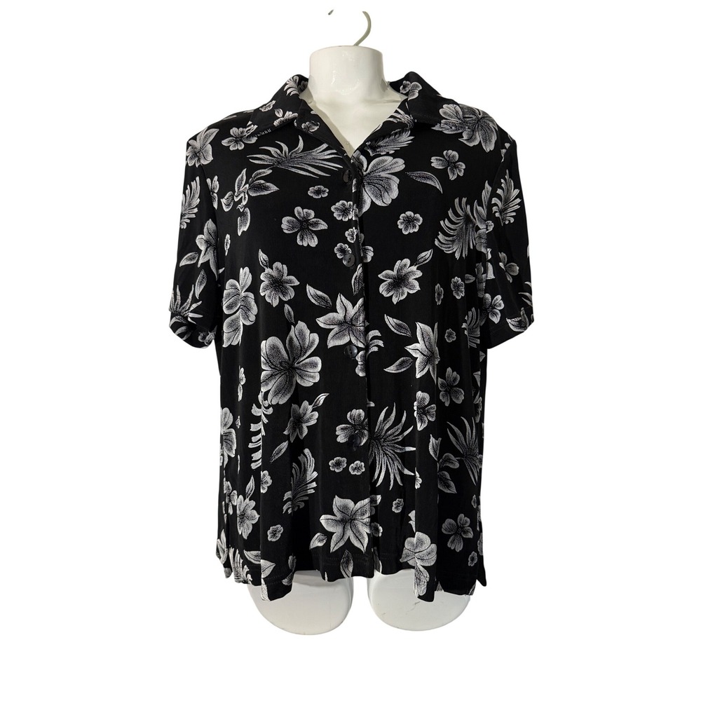 VTG Oversized Floral Grandma Resort Tropical Vacation Shortsleeve Women's Size